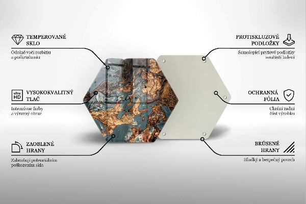 Protection plaque induction Structure rocheuse dorée