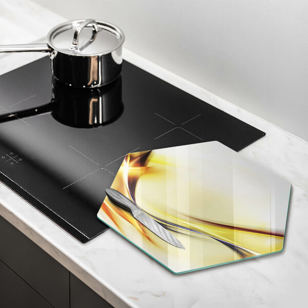 Cache plaque de cuisson Lignes de lumière abstraites