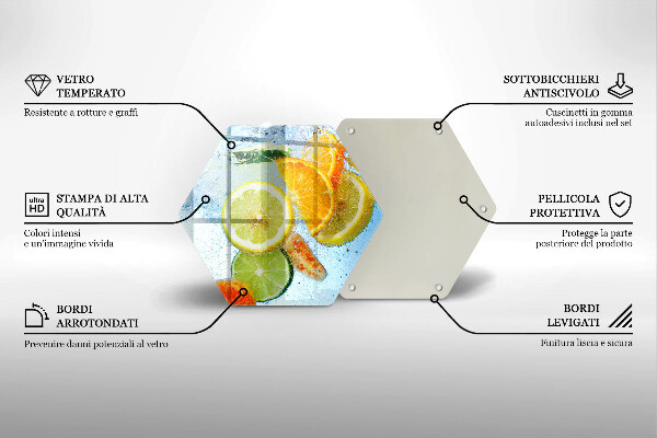 Cache plaque de cuisson Eau d'agrumes juteuse