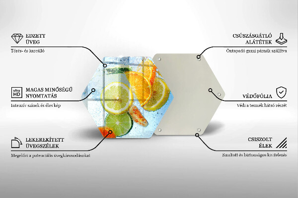 Cache plaque de cuisson Eau d'agrumes juteuse