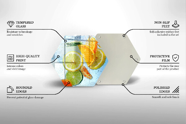 Cache plaque de cuisson Eau d'agrumes juteuse