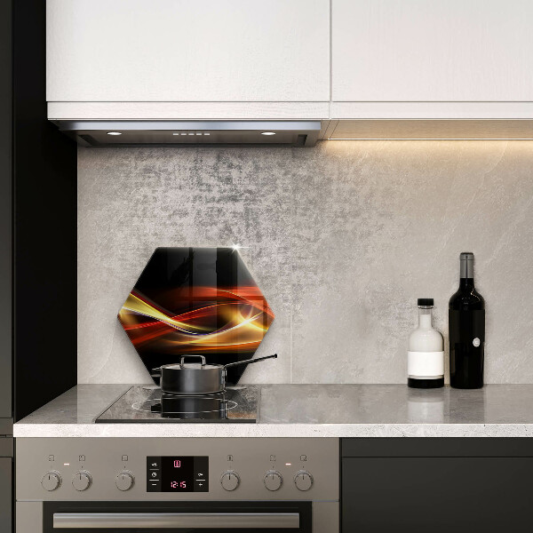 Cache plaque de cuisson Fumée et lumière abstraites
