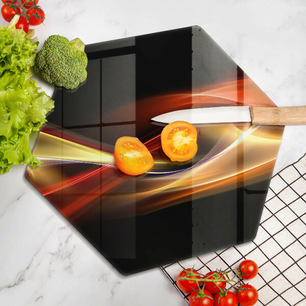 Cache plaque de cuisson Fumée et lumière abstraites