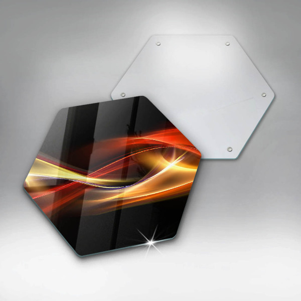 Cache plaque de cuisson Fumée et lumière abstraites