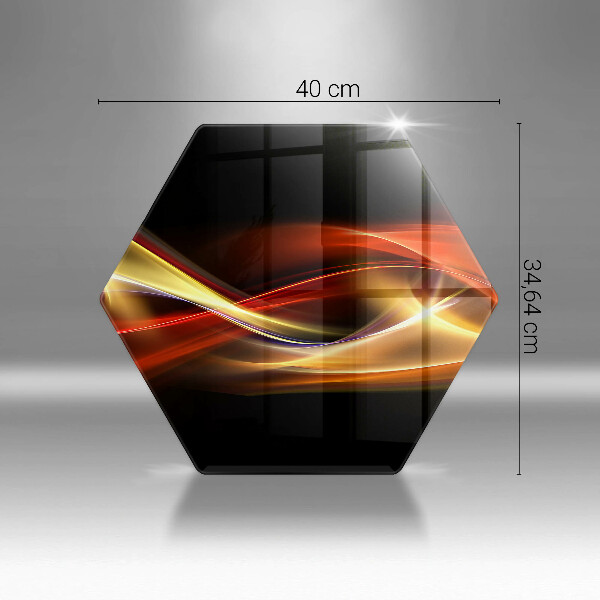 Cache plaque de cuisson Fumée et lumière abstraites