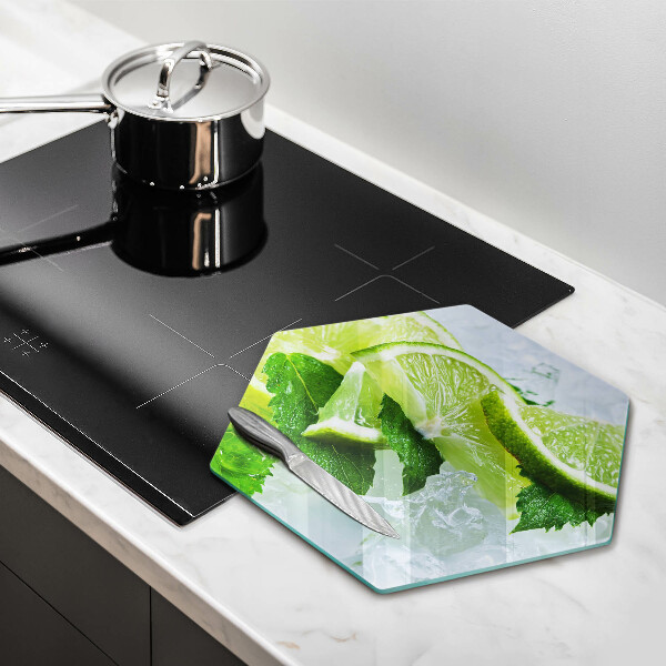 Cache plaque de cuisson Citron vert menthe et glace