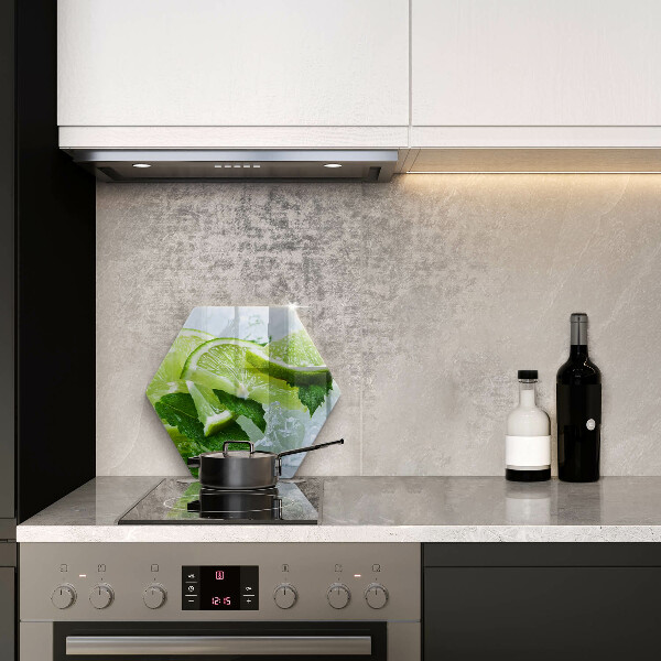Cache plaque de cuisson Citron vert menthe et glace