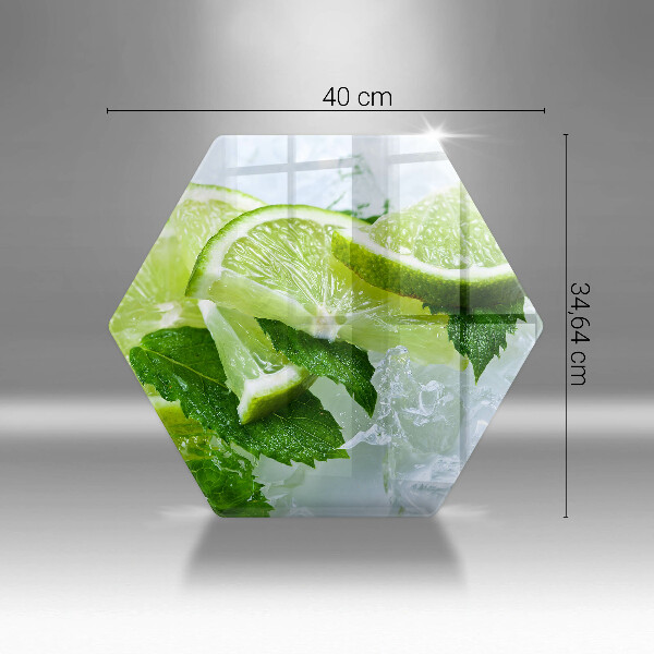 Cache plaque de cuisson Citron vert menthe et glace
