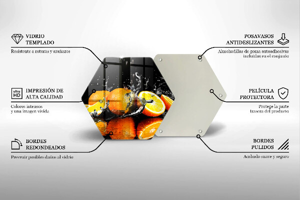 Protection plaque induction Fruit orange juteux