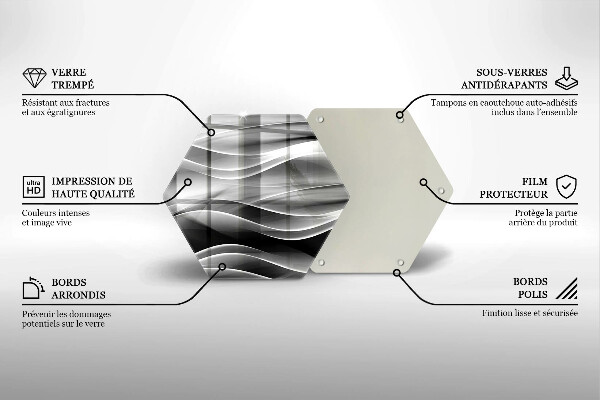 Protection plaque induction Lignes douces d'abstraction