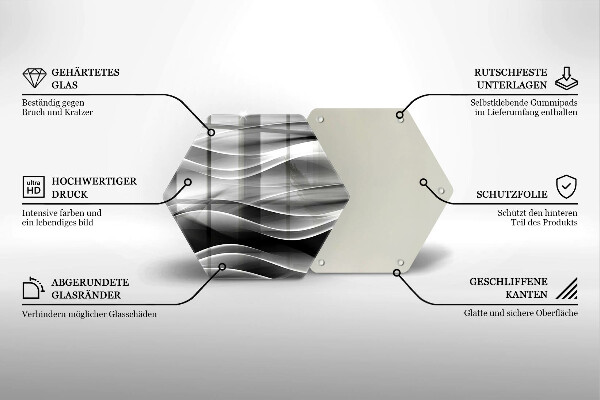 Protection plaque induction Lignes douces d'abstraction