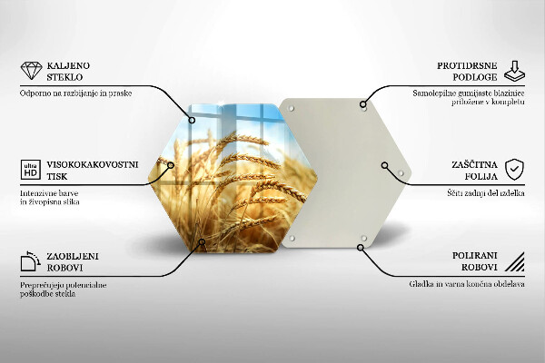 Protection plaque induction Épis de céréales dans le champ