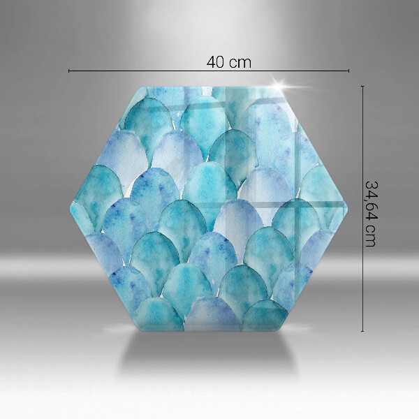 Cache plaque de cuisson Écailles d'aquarelle