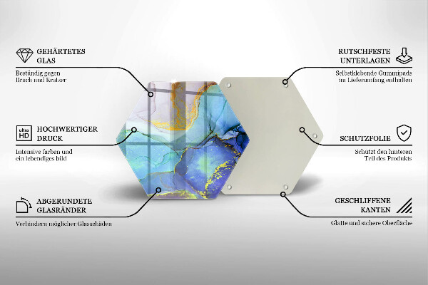 Cache plaque de cuisson Pierre dorée craquelée