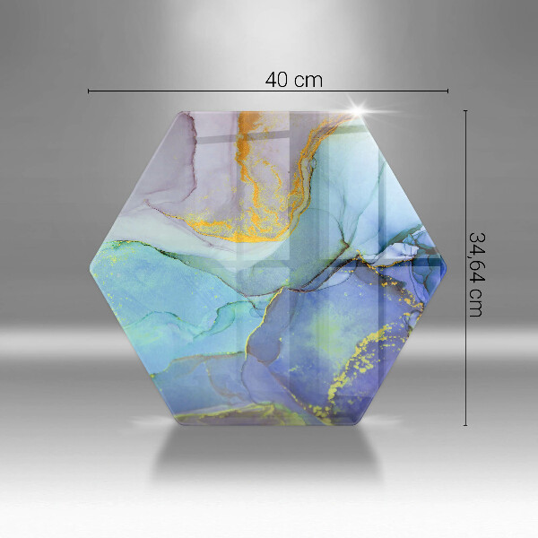 Cache plaque de cuisson Pierre dorée craquelée