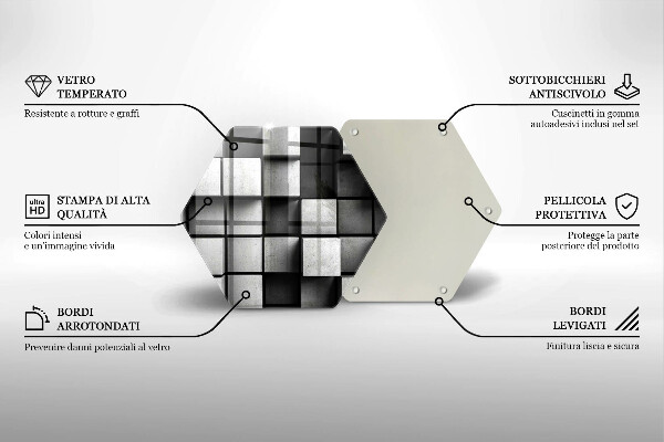 Cache plaque de cuisson Fond de géométrie 3D