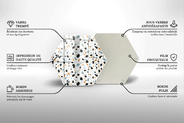 Protège plaque de cuisson Grès décoratif