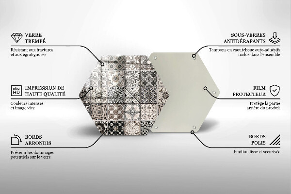 Cache plaque de cuisson Carreaux décoratifs