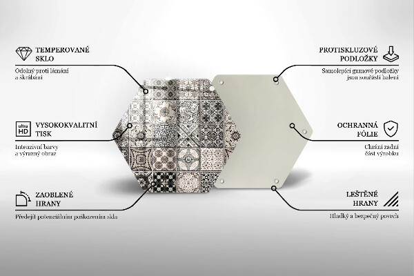 Cache plaque de cuisson Carreaux décoratifs