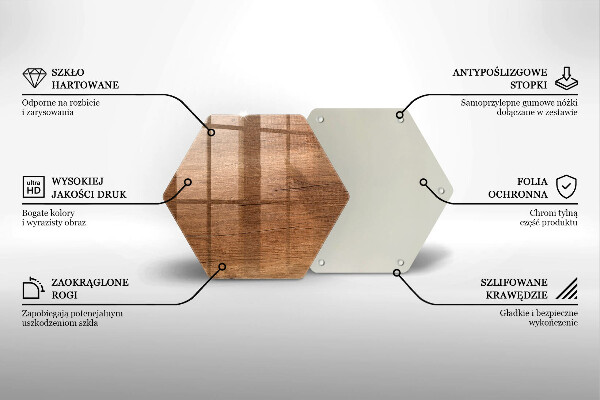 Cache plaque de cuisson Texture du bois