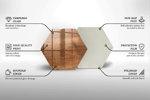 Cache plaque de cuisson Texture du bois