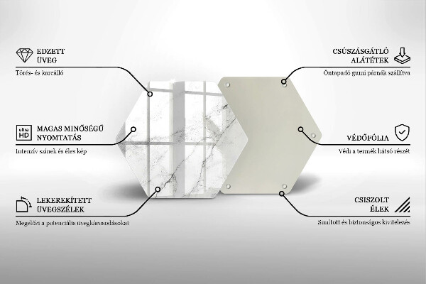 Cache plaque de cuisson Texture de marbre élégante