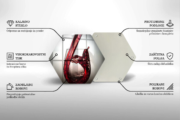 Cache plaque de cuisson Verre et vin rouge