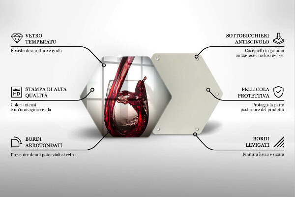 Cache plaque de cuisson Verre et vin rouge