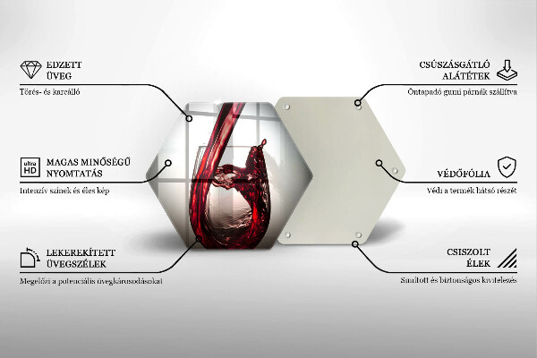 Cache plaque de cuisson Verre et vin rouge