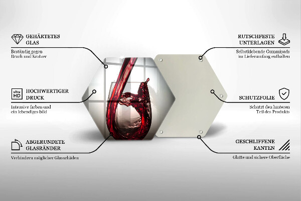 Cache plaque de cuisson Verre et vin rouge