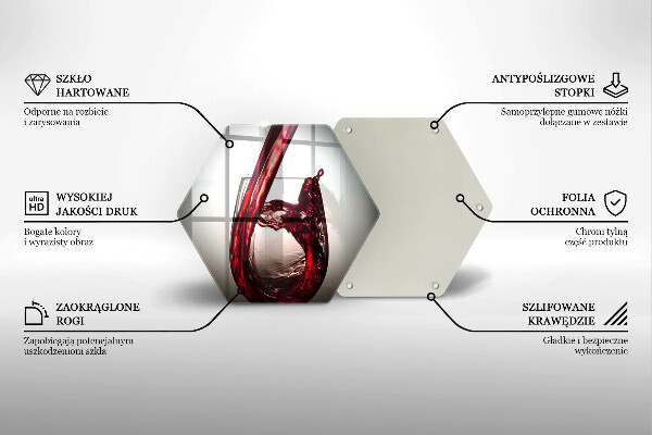 Cache plaque de cuisson Verre et vin rouge