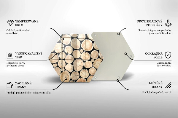 Cache plaque de cuisson Troncs d'arbres en bois