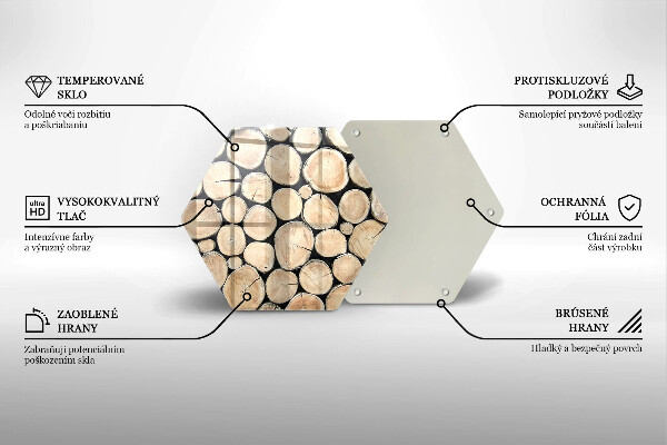 Cache plaque de cuisson Troncs d'arbres en bois