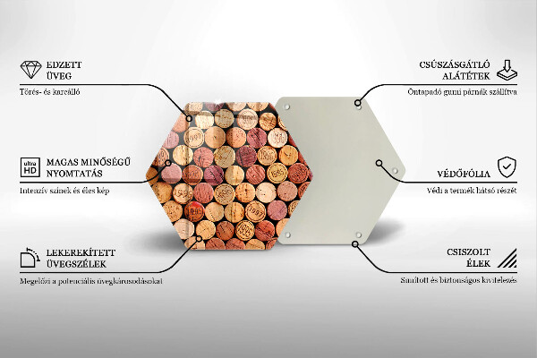 Cache plaque de cuisson Modèle de bouchons de vin