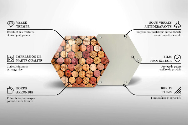 Cache plaque de cuisson Modèle de bouchons de vin