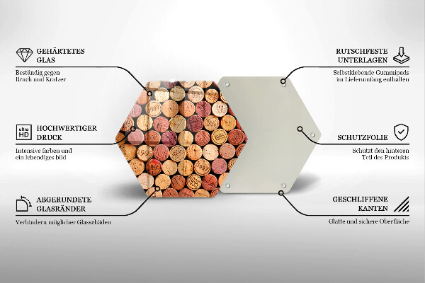 Cache plaque de cuisson Modèle de bouchons de vin