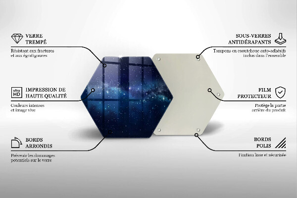 Cache plaque de cuisson Espace et étoiles