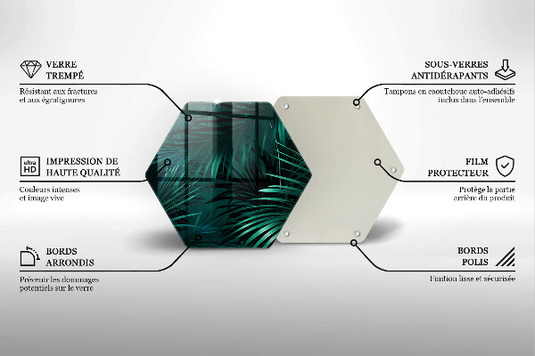 Protection plaque induction Feuilles de la jungle sauvage