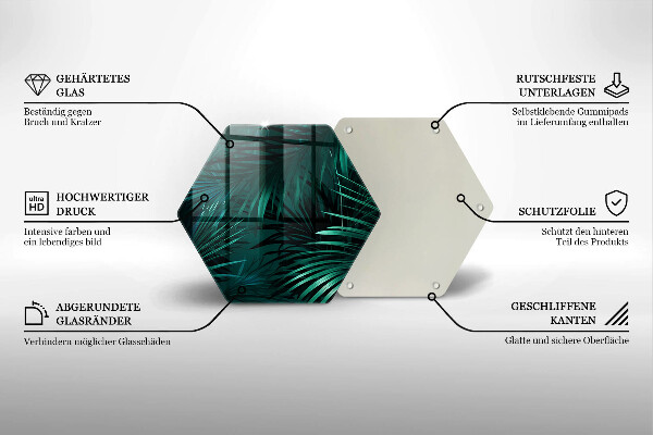 Protection plaque induction Feuilles de la jungle sauvage