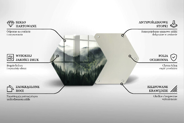 Protection plaque induction Paysage de forêt et de brouillard