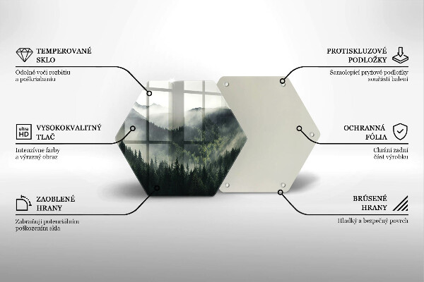 Protection plaque induction Paysage de forêt et de brouillard