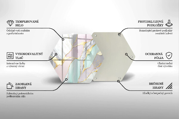 Protection plaque induction Marbre pastel