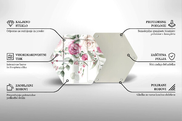 Protection plaque induction Roses aquarelles