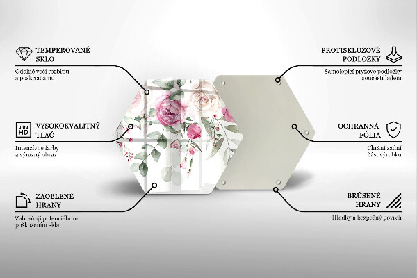 Protection plaque induction Roses aquarelles