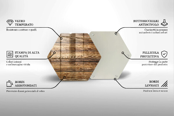 Cache plaque de cuisson Planches texturées en bois