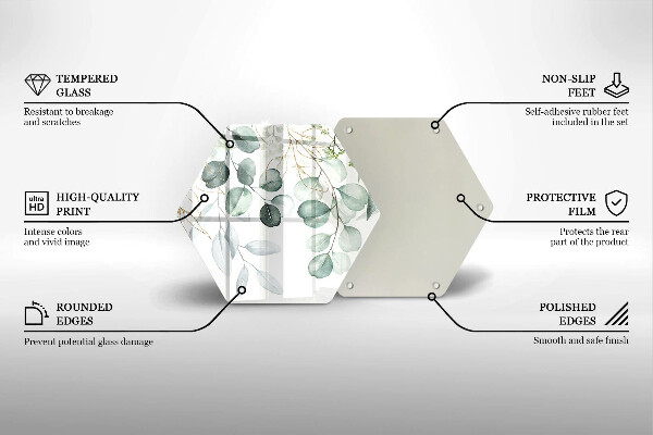 Protection plaque induction Plantes peintes
