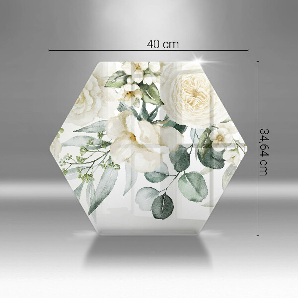 Protection plaque induction Fleurs aquarelles