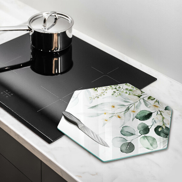 Protection plaque induction Plantes aquarelles