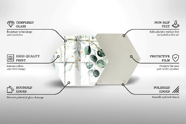 Protection plaque induction Plantes aquarelles