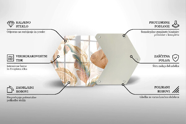 Protection plaque induction Plumes et feuilles de bohème